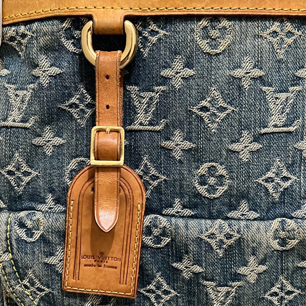 Louis Vuitton Denim Sac Plat Bag-EUC - Picture 7 of 16